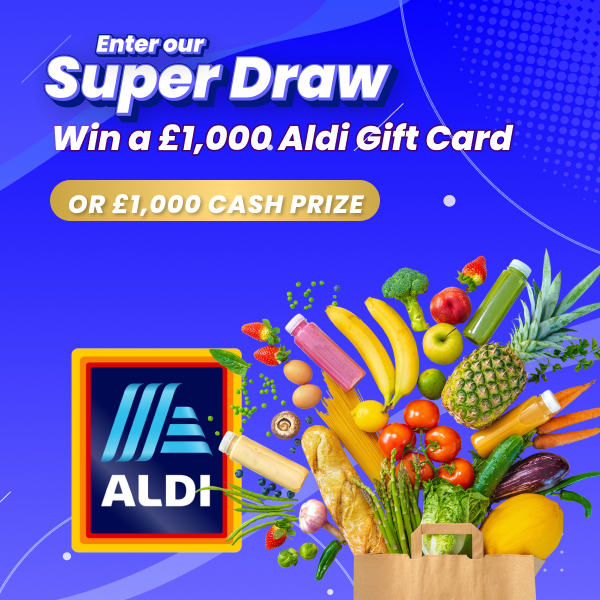 Enillwch gerdyn rhodd Aldi gwerth £1,000